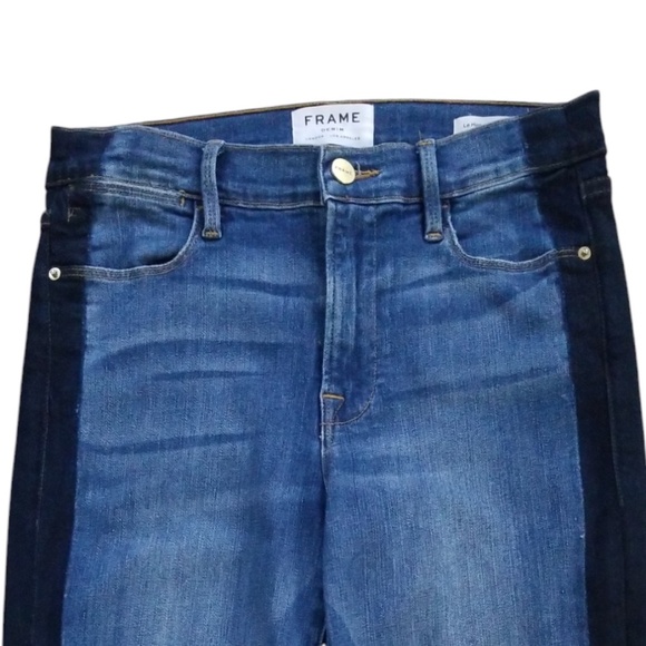 FRAME Women's Tux Stripe Le High‎ Skinny Crop Jeans Size 27 - Picture 4 of 13